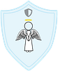 Domestic Violence Prevention Guardian Angel badge
